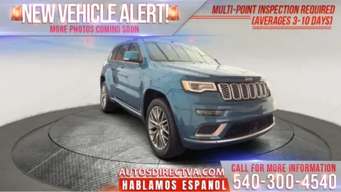 White 2018 Jeep Grand Cherokee Summit for sale in Fredericksburg, VA