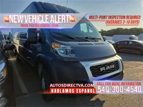 Blue 2019 Ram ProMaster 3500 High Roof for sale in Fredericksburg, VA
