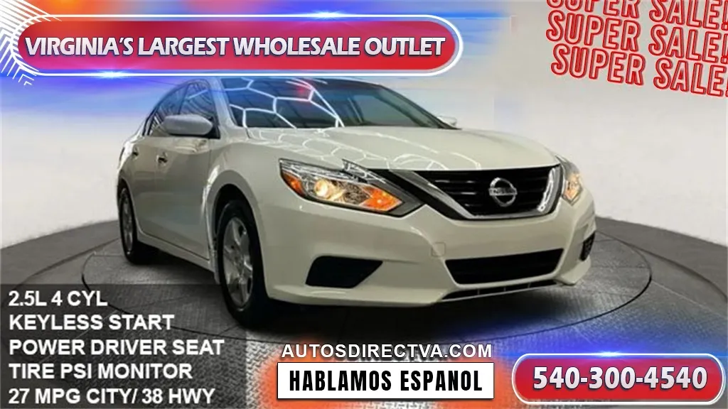 White 2018 Nissan Altima 2.5 S for sale in Fredericksburg, VA