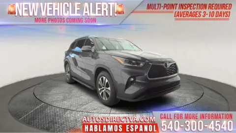 Gray 2021 Toyota Highlander XLE for sale in Fredericksburg, VA