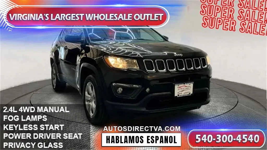 Black 2018 Jeep Compass Latitude for sale in Fredericksburg, VA