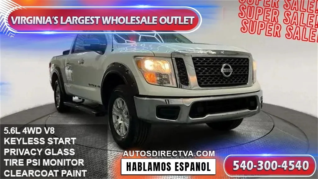 White 2018 Nissan Titan SV for sale in Fredericksburg, VA
