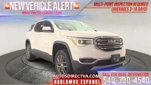 White 2018 GMC Acadia SLT-1 for sale in Fredericksburg, VA