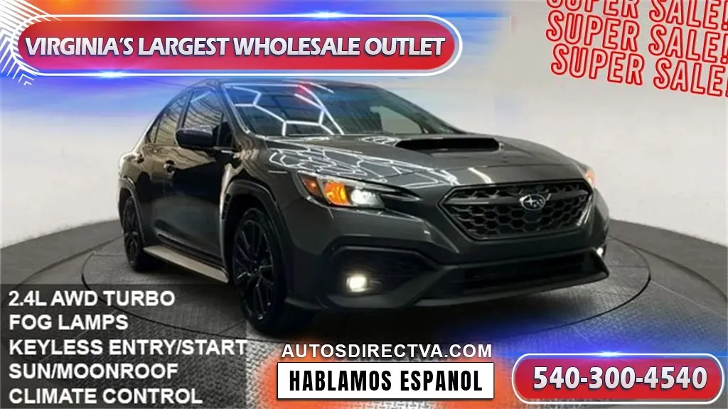 Gray 2022 Subaru WRX Premium for sale in Manassas, VA