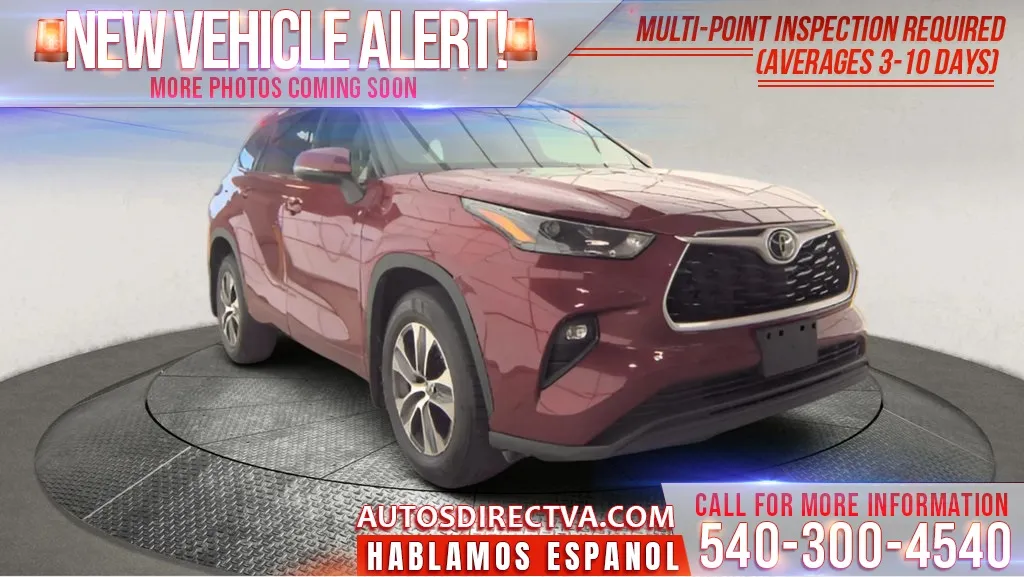 Red 2022 Toyota Highlander XLE for sale in Fredericksburg, VA