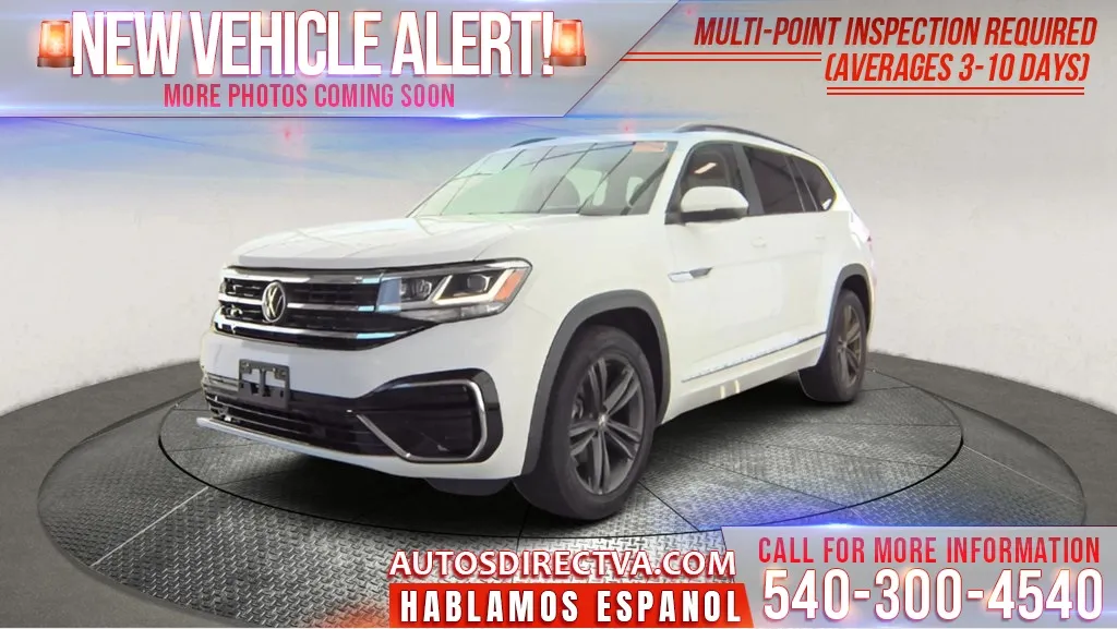 White 2021 Volkswagen Atlas 3.6L V6 SE w/Technology R-Line for sale in Fredericksburg, VA