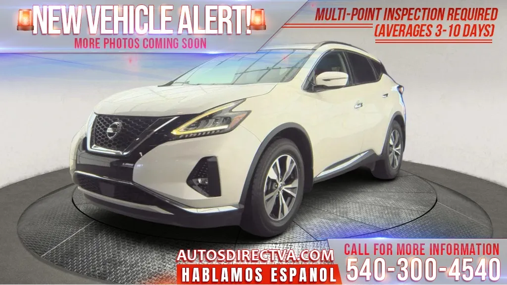 White 2021 Nissan Murano SV for sale in Fredericksburg, VA