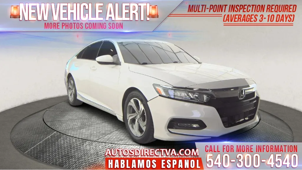 White 2019 Honda Accord EX for sale in Fredericksburg, VA