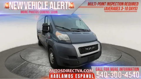 White 2019 Ram ProMaster 2500 High Roof for sale in Fredericksburg, VA