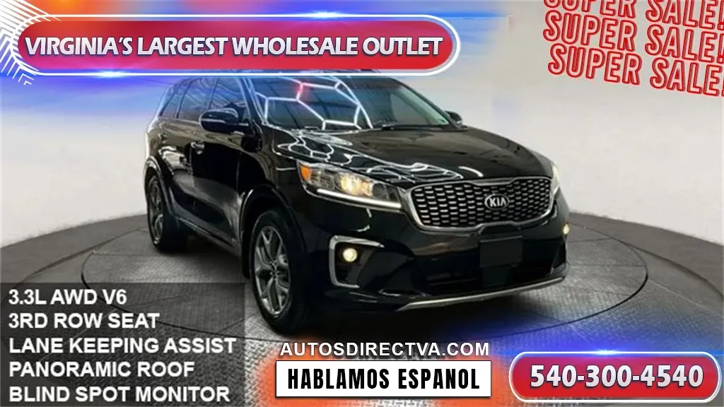 Black 2019 Kia Sorento SX for sale in Fredericksburg, VA