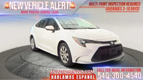 White 2022 Toyota Corolla LE for sale in Fredericksburg, VA