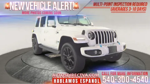 White 2021 Jeep Wrangler Unlimited Sahara High Altitude 4xe for sale in Fredericksburg, VA