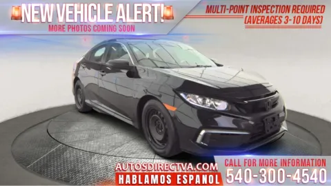 Black 2019 Honda Civic LX for sale in Fredericksburg, VA