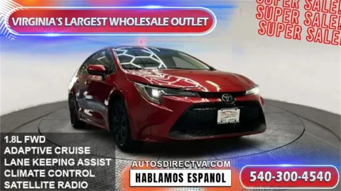 Red 2020 Toyota Corolla LE for sale in Fredericksburg, VA