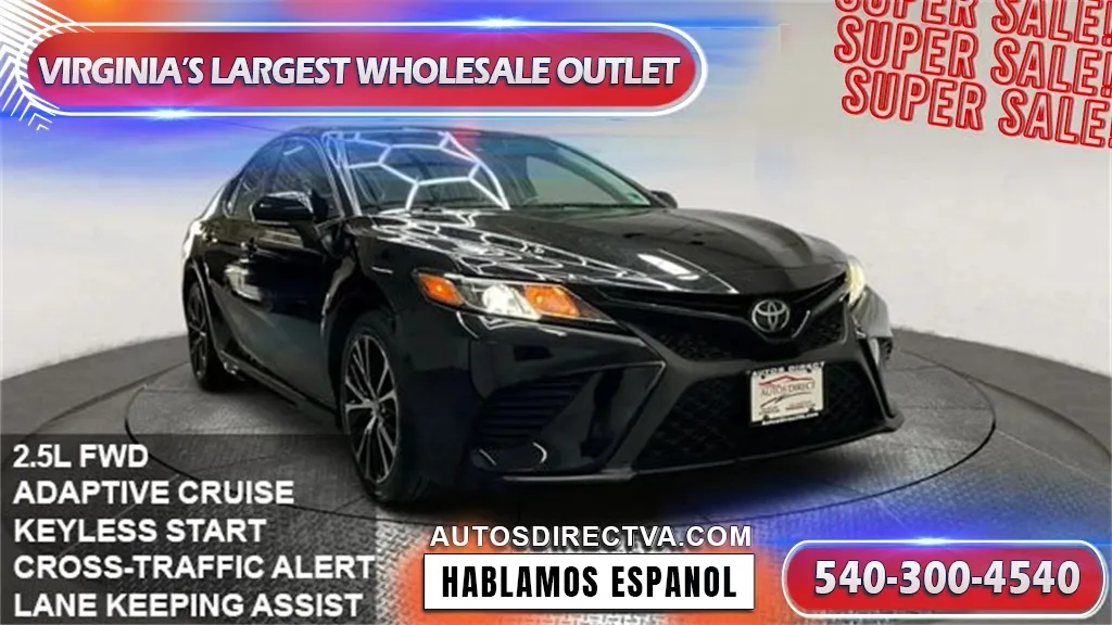 Black 2019 Toyota Camry SE for sale in Manassas, VA