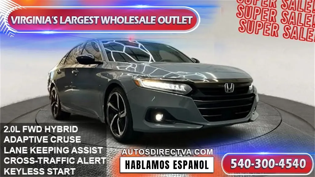 Gray 2022 Honda Accord Hybrid Sport for sale in Manassas, VA