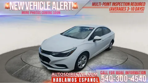 White 2018 Chevrolet Cruze LT for sale in Fredericksburg, VA