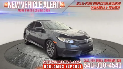 Blue 2018 Honda Civic EX for sale in Fredericksburg, VA