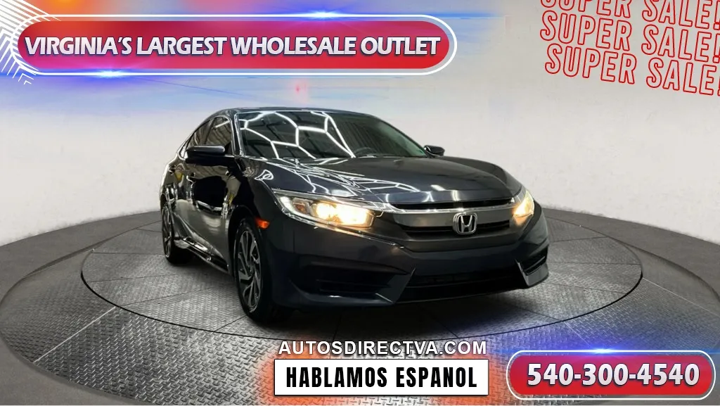 Blue 2018 Honda Civic EX for sale in Fredericksburg, VA