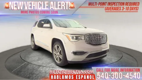White 2018 GMC Acadia Denali for sale in Fredericksburg, VA