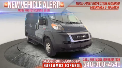 White 2020 Ram ProMaster 3500 High Roof for sale in Fredericksburg, VA