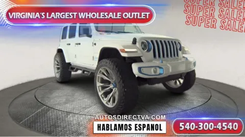 White 2022 Jeep Wrangler Unlimited Sahara 4xe for sale in Fredericksburg, VA