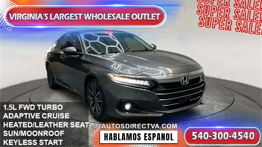 Blue 2022 Honda Accord EX-L for sale in Fredericksburg, VA