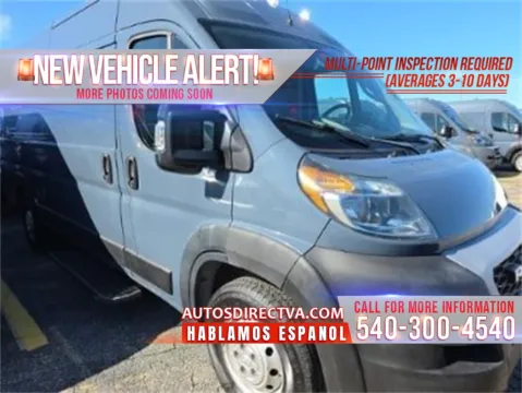 Blue 2020 Ram ProMaster 3500 High Roof for sale in Fredericksburg, VA