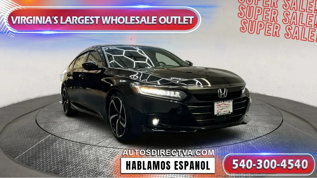 Black 2022 Honda Accord Sport for sale in Manassas, VA