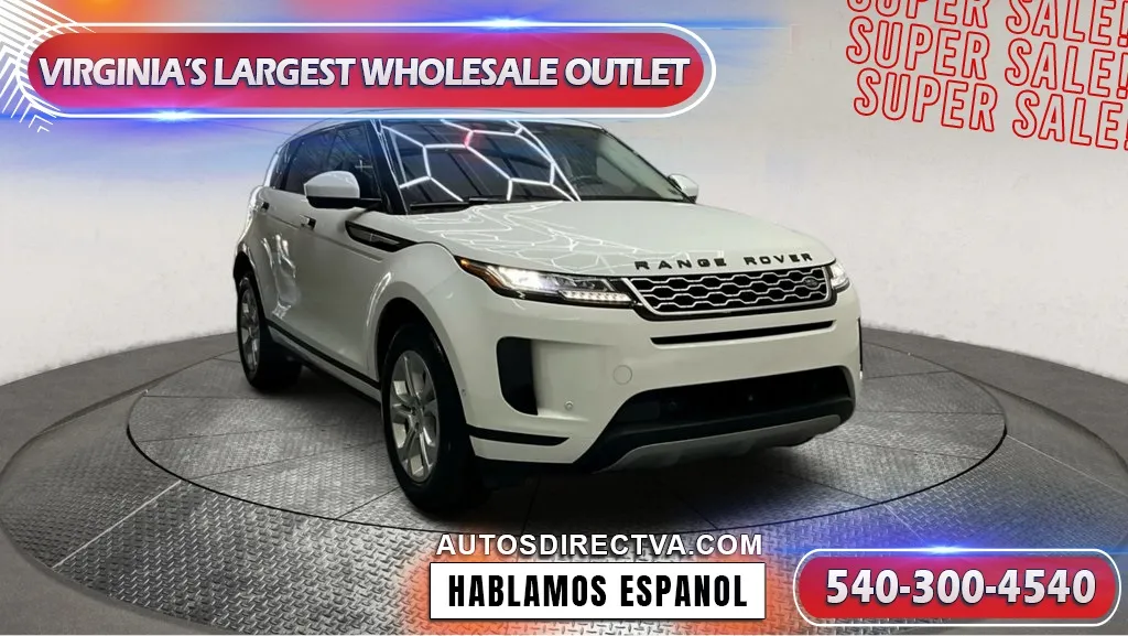 White 2021 Land Rover Range Rover Evoque S for sale in Fredericksburg, VA
