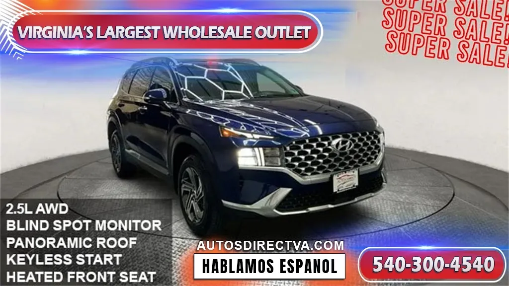 Blue 2022 Hyundai Santa Fe SEL for sale in Fredericksburg, VA