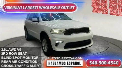 White 2022 Dodge Durango SXT for sale in Fredericksburg, VA