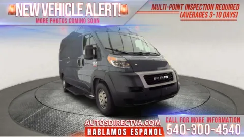 White 2019 Ram ProMaster 2500 High Roof for sale in Fredericksburg, VA