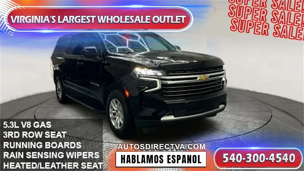 Black 2022 Chevrolet Suburban LT for sale in Fredericksburg, VA