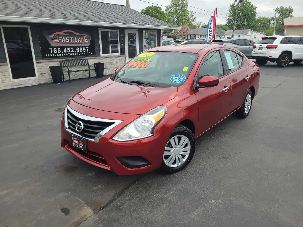 Red 2017 NISSAN VERSA S for sale in Kokomo, IN