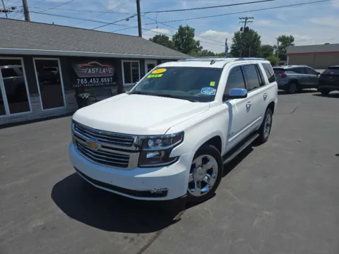 White 2015 CHEVROLET TAHOE 1500 LTZ for sale in Kokomo, IN
