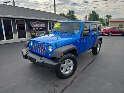 Blue 2015 JEEP WRANGLER UNLIMI SPORT for sale in Kokomo, IN