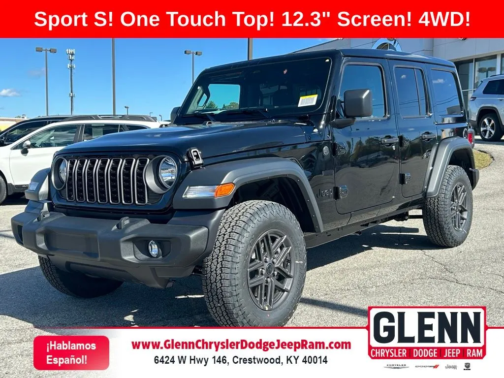 Black 2026 Jeep Wrangler Sport S for sale in Crestwood, KY