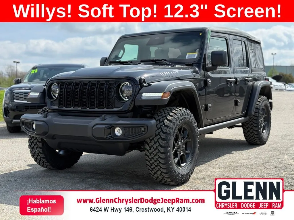 Black 2026 Jeep Wrangler Willys for sale in Crestwood, KY