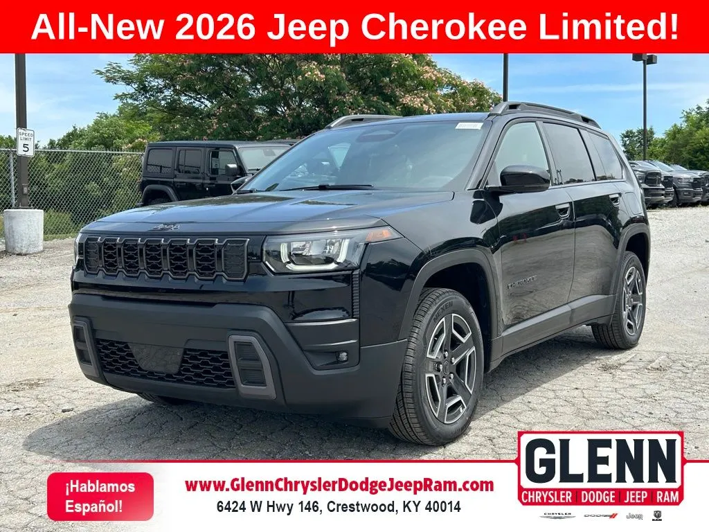 Black 2026 Jeep Cherokee Limited for sale in Crestwood, KY