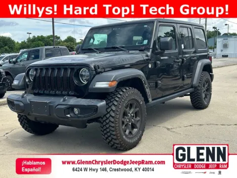 Black 2021 Jeep Wrangler Unlimited Willys for sale in Crestwood, KY