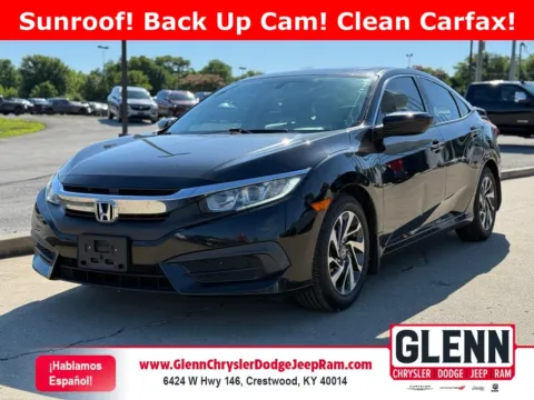Black 2017 Honda Civic EX for sale in Crestwood, KY