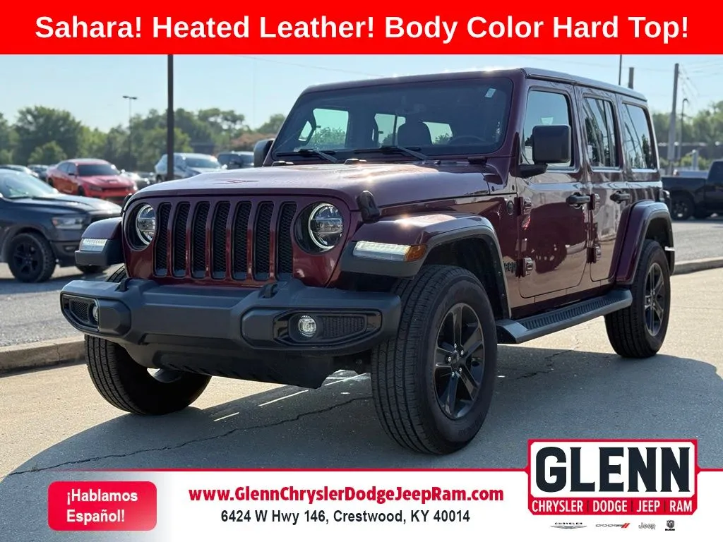 Red 2021 Jeep Wrangler Unlimited Sahara Altitude for sale in Crestwood, KY