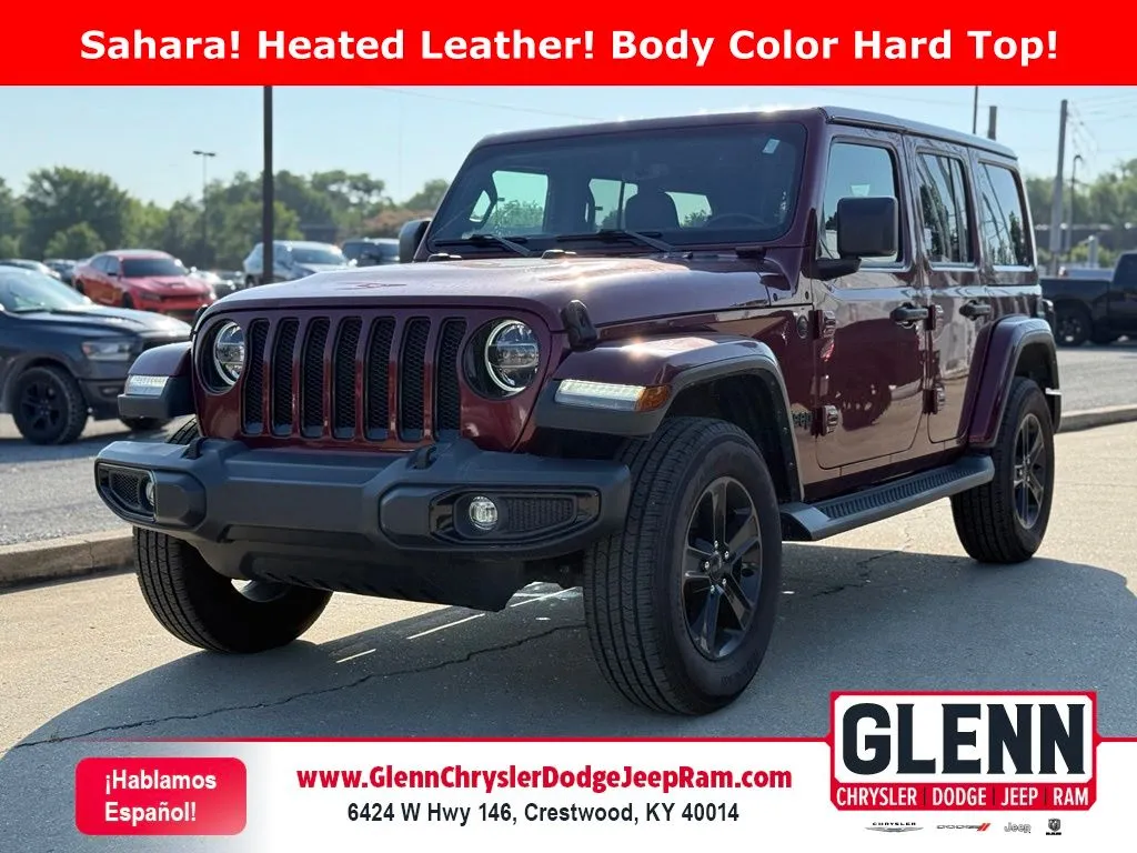 Red 2021 Jeep Wrangler Unlimited Sahara Altitude for sale in Crestwood, KY