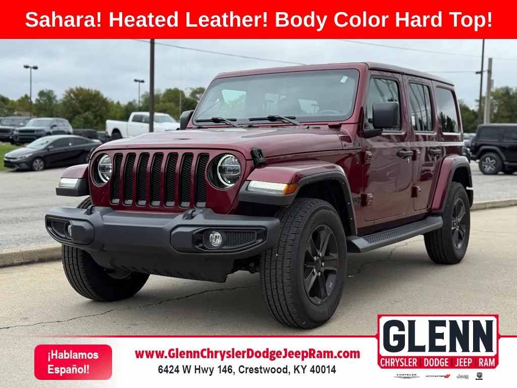 Red 2021 Jeep Wrangler Unlimited Sahara Altitude for sale in Crestwood, KY