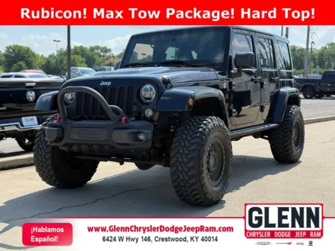 Black 2015 Jeep Wrangler Unlimited Rubicon for sale in Crestwood, KY
