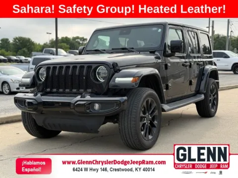 Black 2021 Jeep Wrangler Unlimited Sahara High Altitude for sale in Crestwood, KY