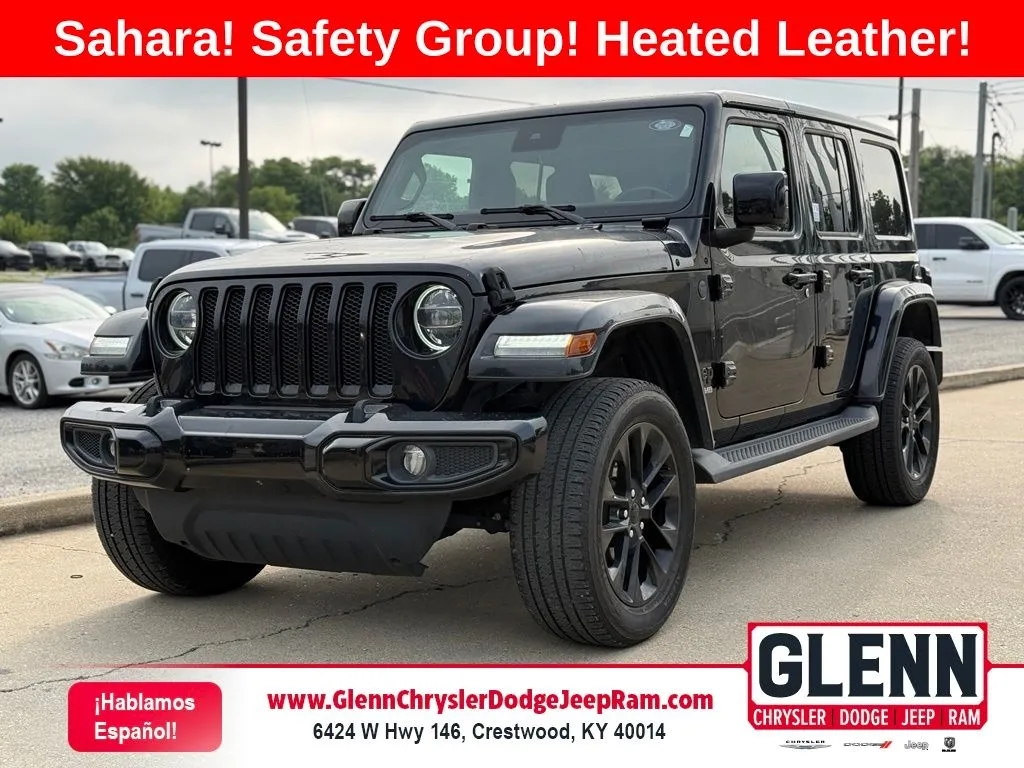 Black 2021 Jeep Wrangler Unlimited Sahara High Altitude for sale in Crestwood, KY
