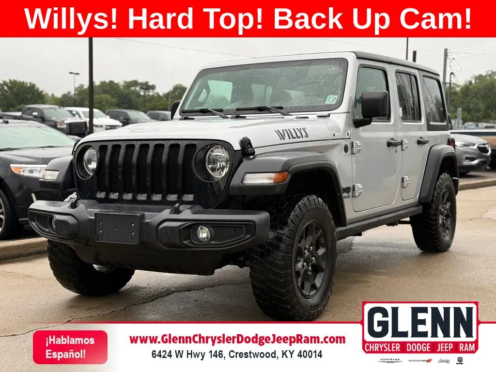 Silver 2022 Jeep Wrangler Unlimited Willys for sale in Crestwood, KY