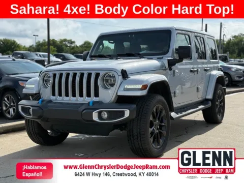 Silver 2022 Jeep Wrangler Unlimited Sahara 4xe for sale in Crestwood, KY